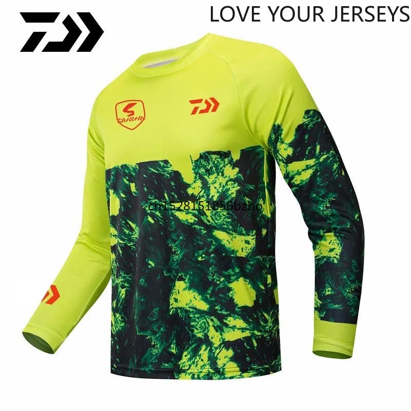 

Daiwa Fishing Clothes Jersey Motorcycle Moto Long Sleeve T Shirt Off-road Jersey 100% Polyester Fishing Shirt Anti-uv