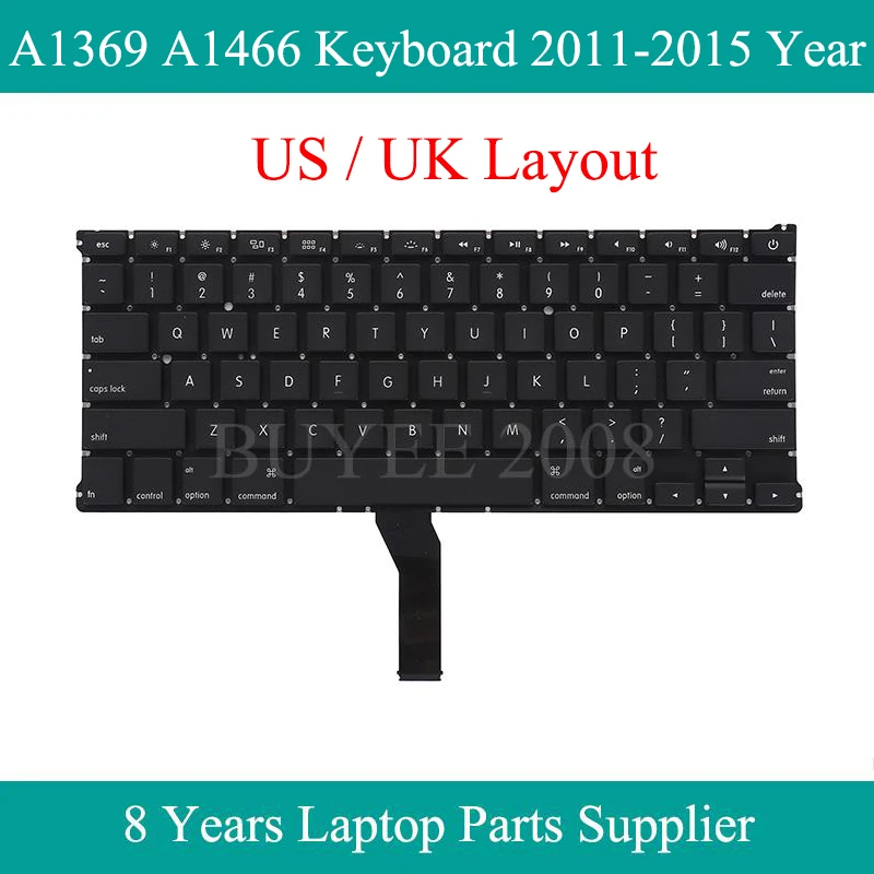 

A1369 A1466 Laptop Keyboard Tested Ok For Macbook Air 13.3” A1466 A1369 US UK Keyboards 2011 2012 2013 2014 2015 Replacement