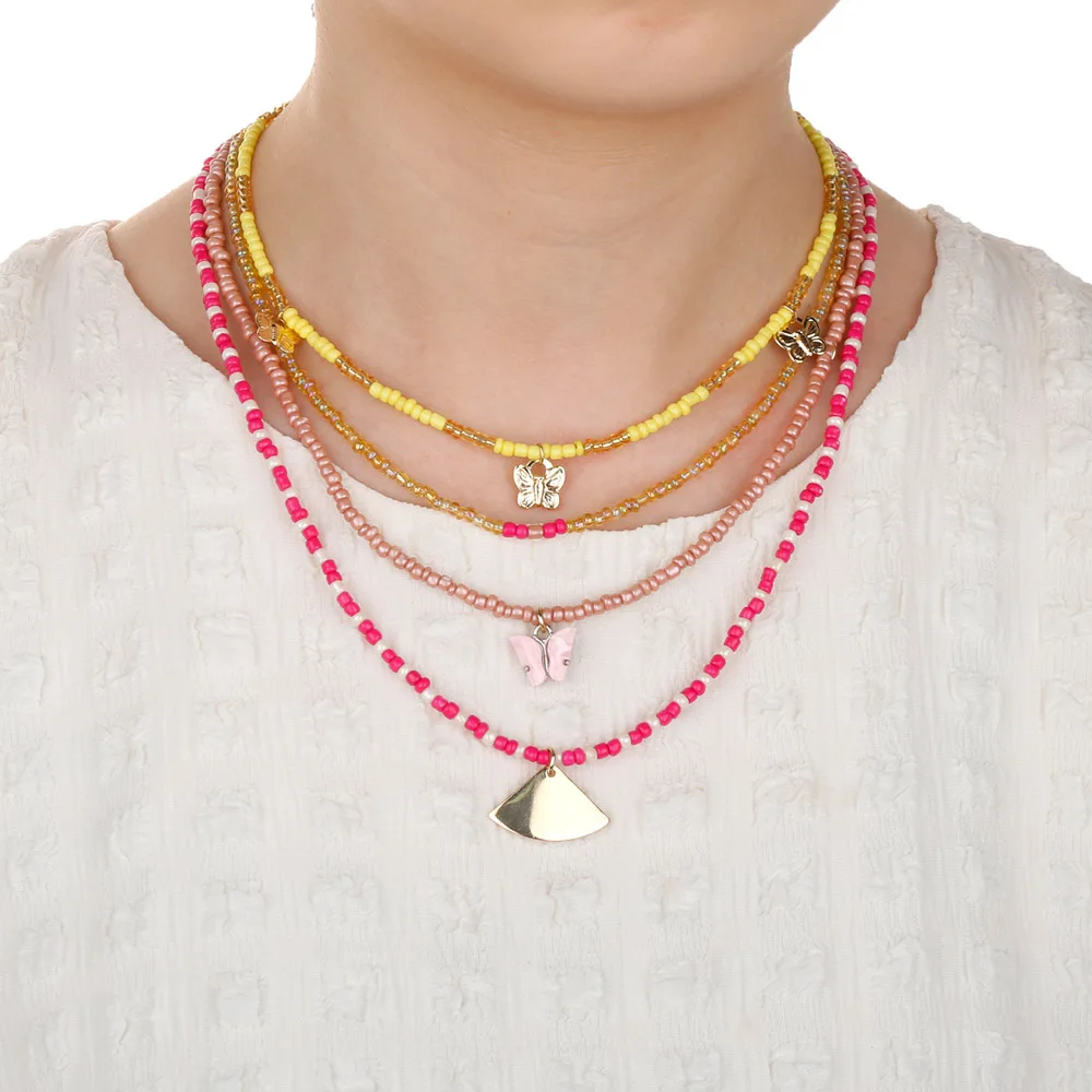 Wgoud Богемные аксессуары для ожерелья корейский стиль 2021 новое красочное плетеное