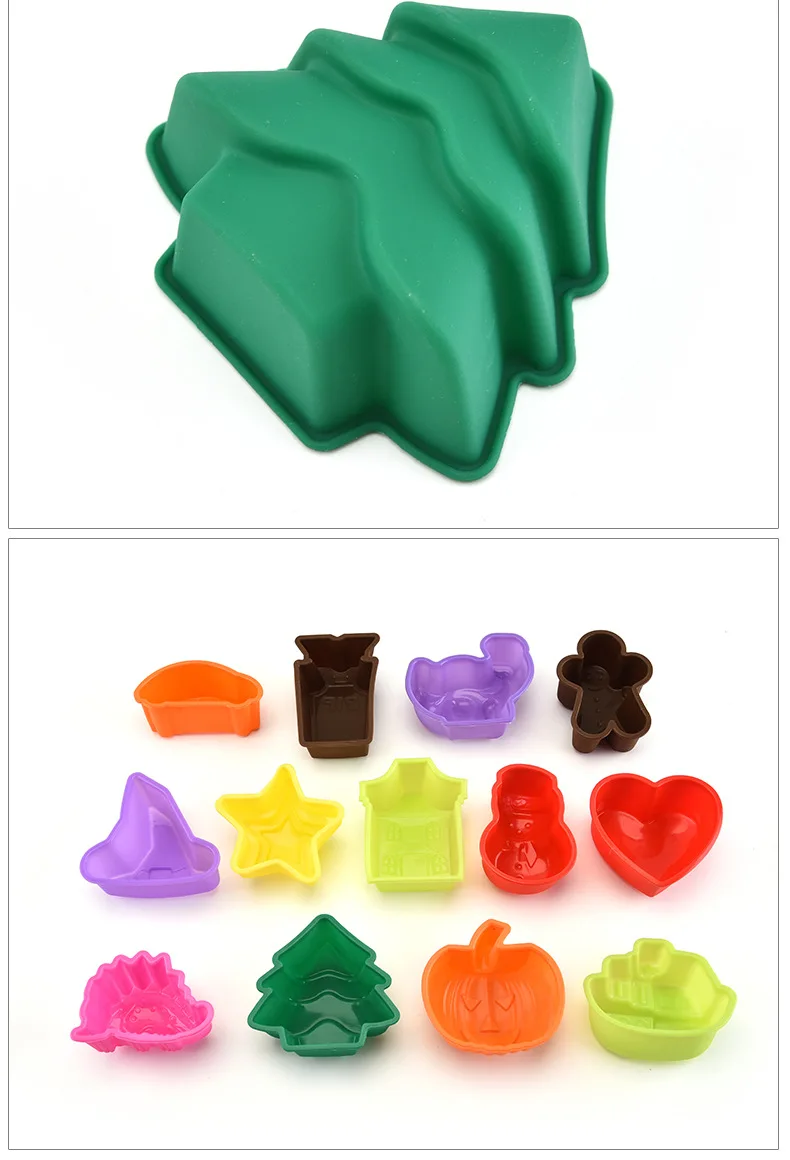 Карамельного цвета силиконовая Рождественская форма для торта ручной работы DIY