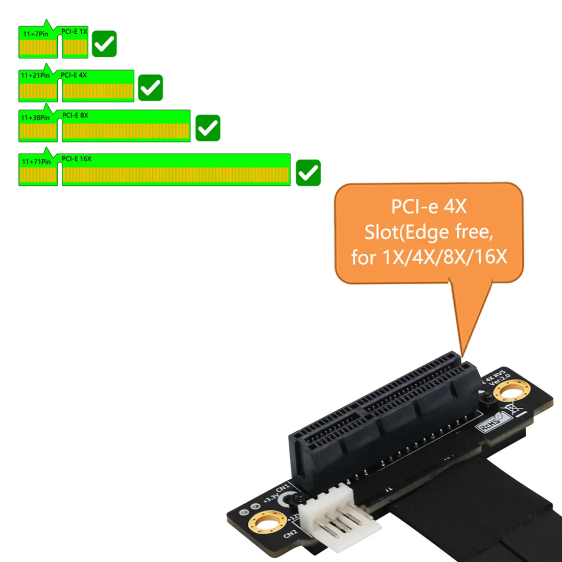 Удлинительный кабель XT-XINTE PCIe x4 3 0 PCI Express 4x к M.2 NVMe M Key 2280 переходная карта Gen3.0