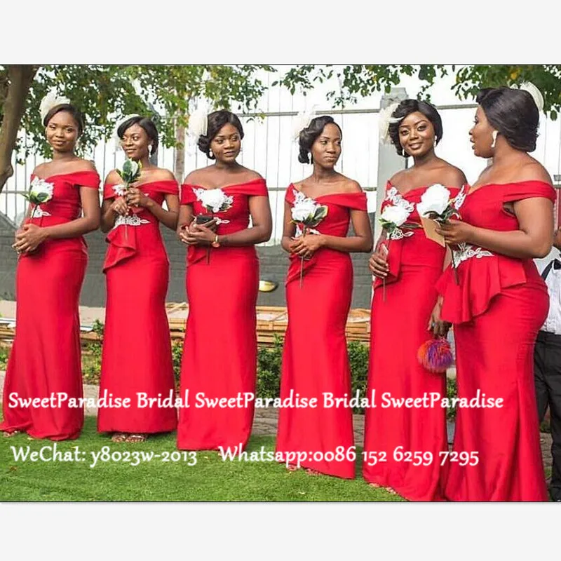 Красные платья подружки невесты с юбкой годе для подростков белые длинные
