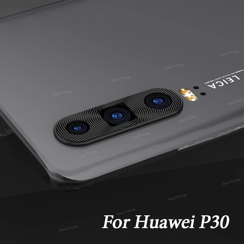 Black Цветная камера крышка объектива для huawei P30 P 30 кольцо покрытие алюминия для huawei P30 Lite P30 Pro камера защитное кольцо защита - Цвет: Black