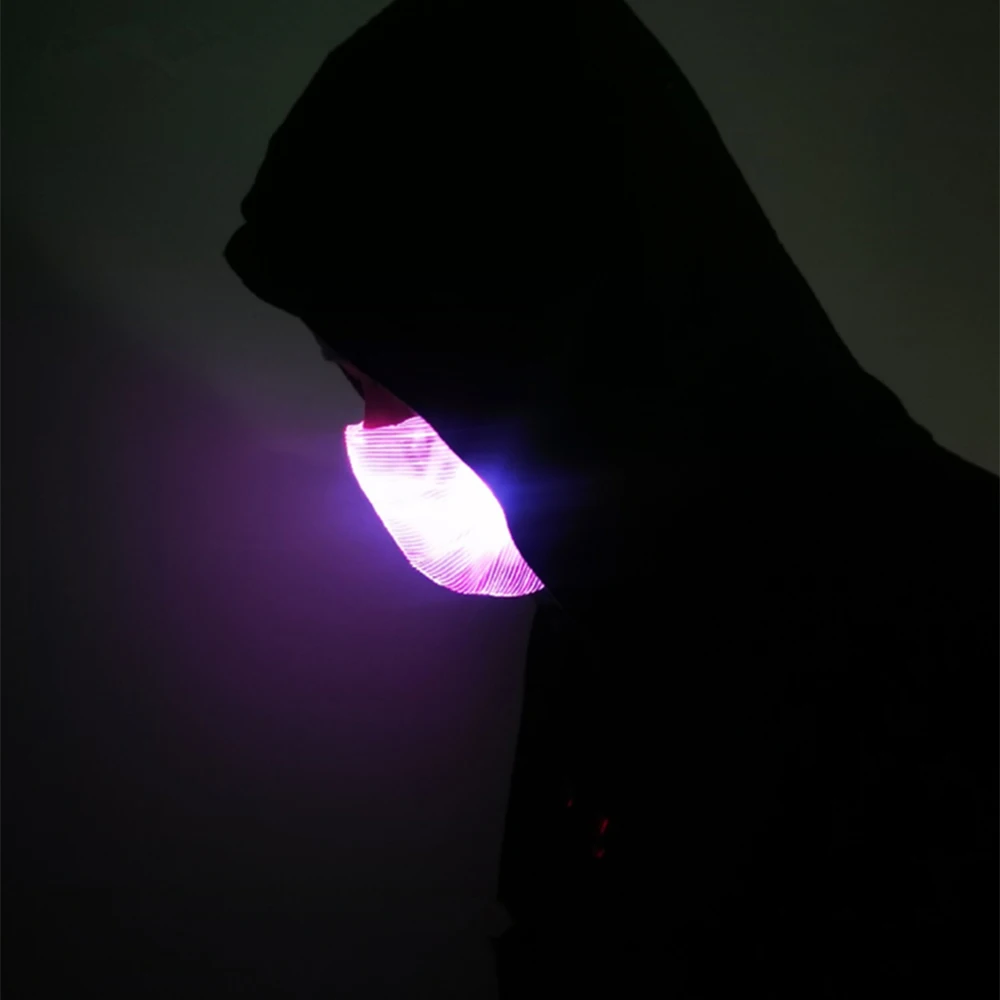 Светящаяся светодиодная маска для вечеринки 7 цветов мигающая Хэллоуина