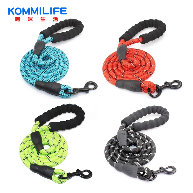 Светоотражающий Поводок для больших собак плотный нейлоновый поводок длиной 1 5 м
