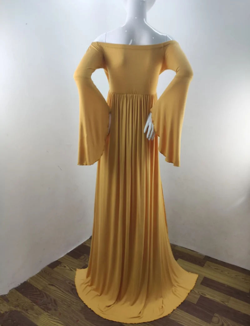 

Sexy Maternity Shoot Dresses Shoulderless Pregnancy Dress Photography Maxi Maternity Gown Photo Prop Clothes For Pregnant Women