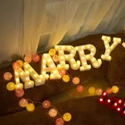 Светодиодная подсветка в виде букв s, буквы алфавита для свадьбы, дня рождения, праздника, Дня Святого Валентина, Рождества, украшение для дома