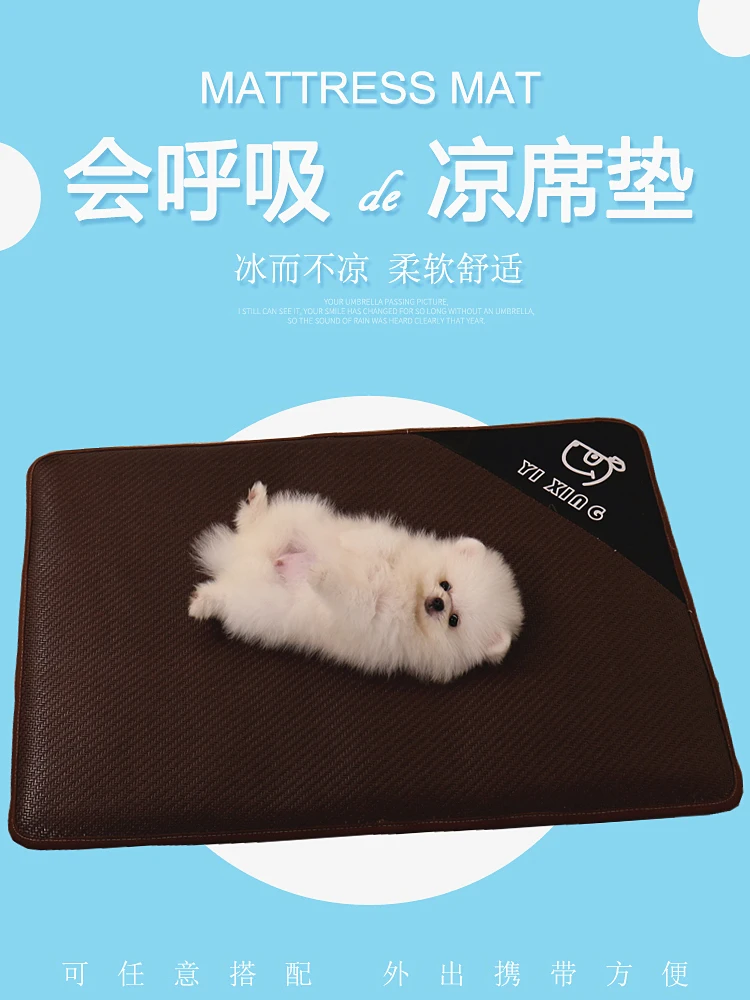 

Pet mat removable summer dog ice mat teddy doghouse cat sleeping mat cooling bite resistant cat mat summer
