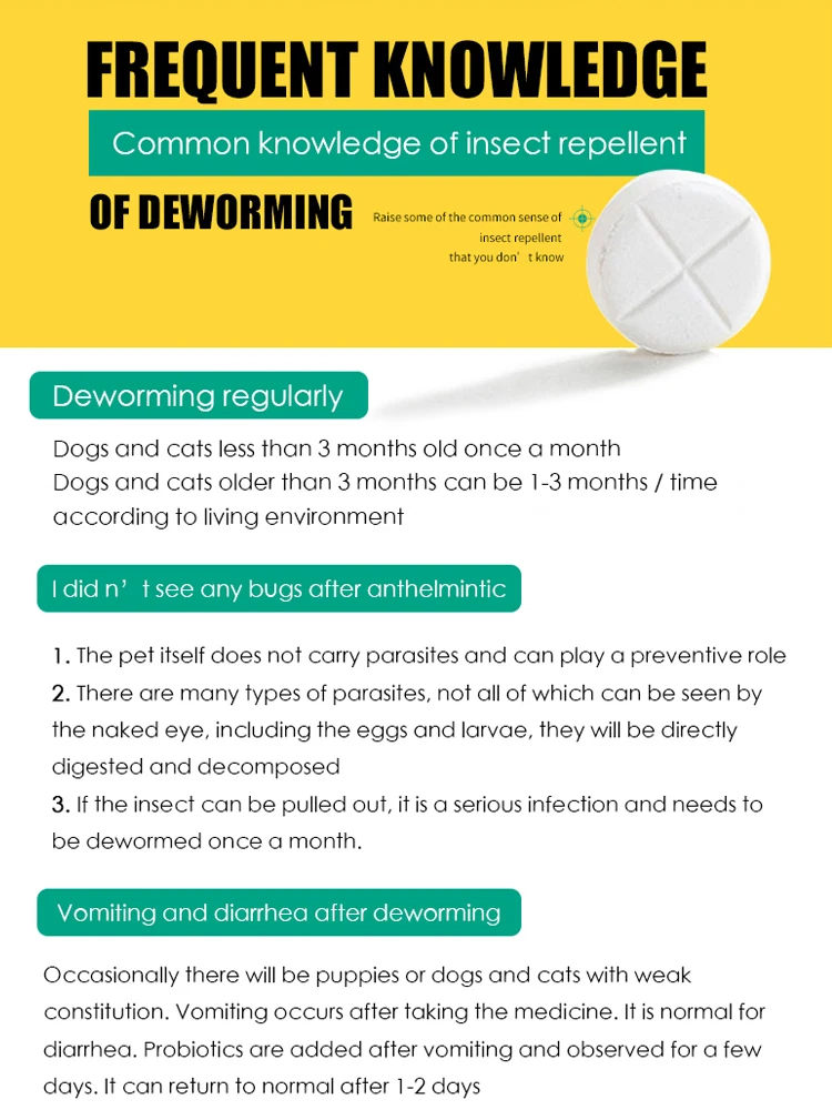 Антигельминтная кошка CHZK для собак и кошек среднего маленького размера оральный