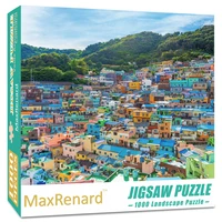 maxrenard 5070cm jigsaw puzzles 1000 pieces gamcheon cultural village assembling picture landscape paper puzzles for adults