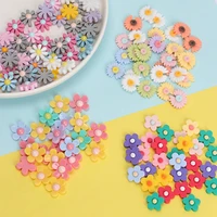 50pcs diy craft supplies planar resin accessories flower mix combination for phone case handamde earring decor material