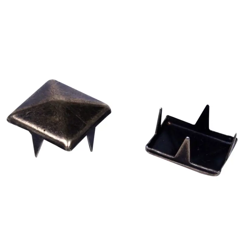 100 шт гвозди в стиле панк заклепки квадратная бронзовая Пирамида|Заклепки| |