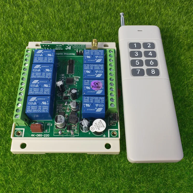 DC 12V 24V 36V 8 CH RF беспроводной пульт дистанционного управления Система 8CH 10A релейный