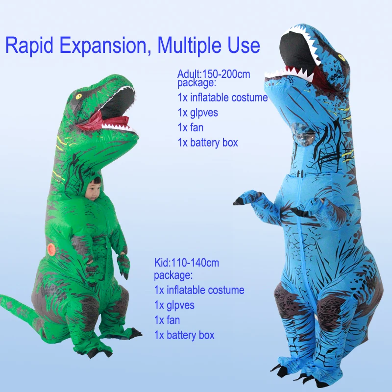 Костюм T-REX для детей и взрослых надувной талисман Мира Юрского периода в стиле