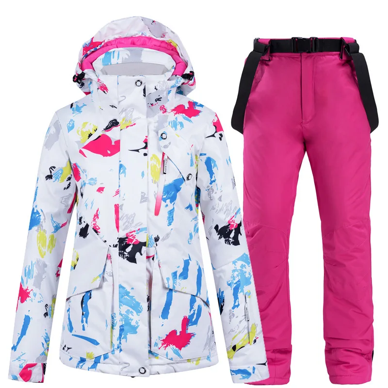 Новинка 2019 теплый зимний комплект одежды для сноубординга куртка и штаны