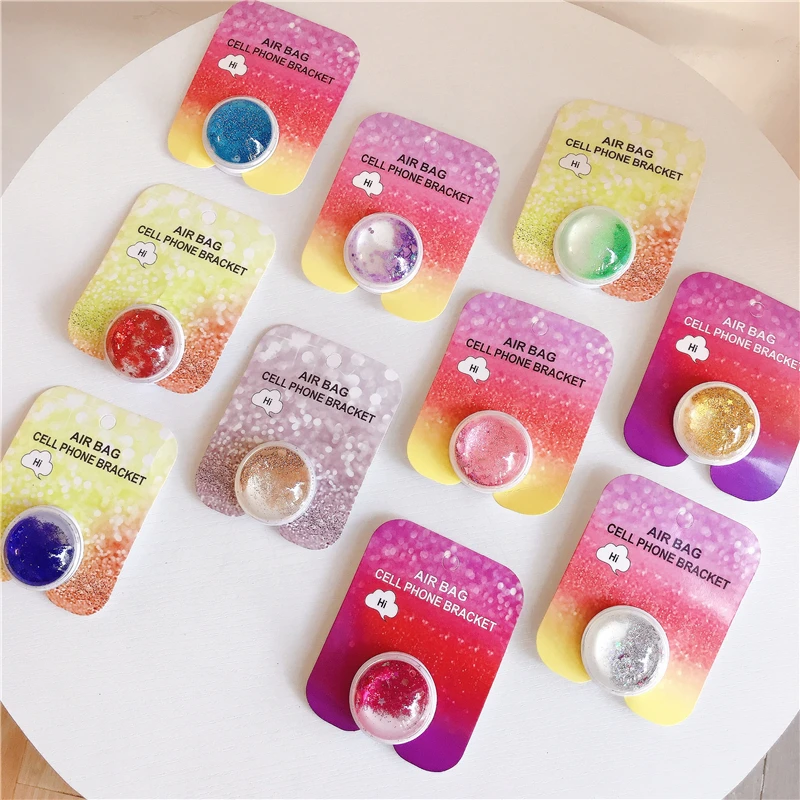 Круглый мобильный телефон с зыбучим песком держатель кольцом держателем и