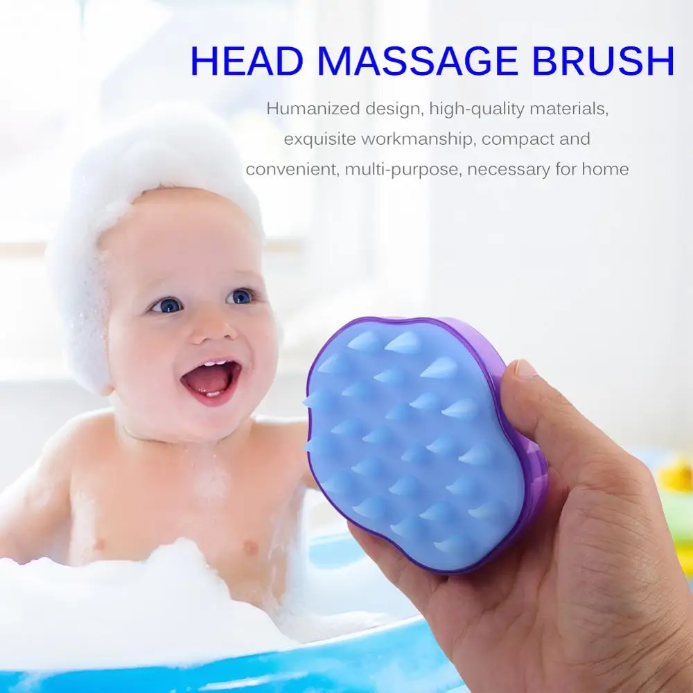 

1pc Salon Hair Brush Silicone Spa Shampoo Brush Shower Bath Comb Hairbrush Silicone Head Body Scalp Massage Brush Styling Tool