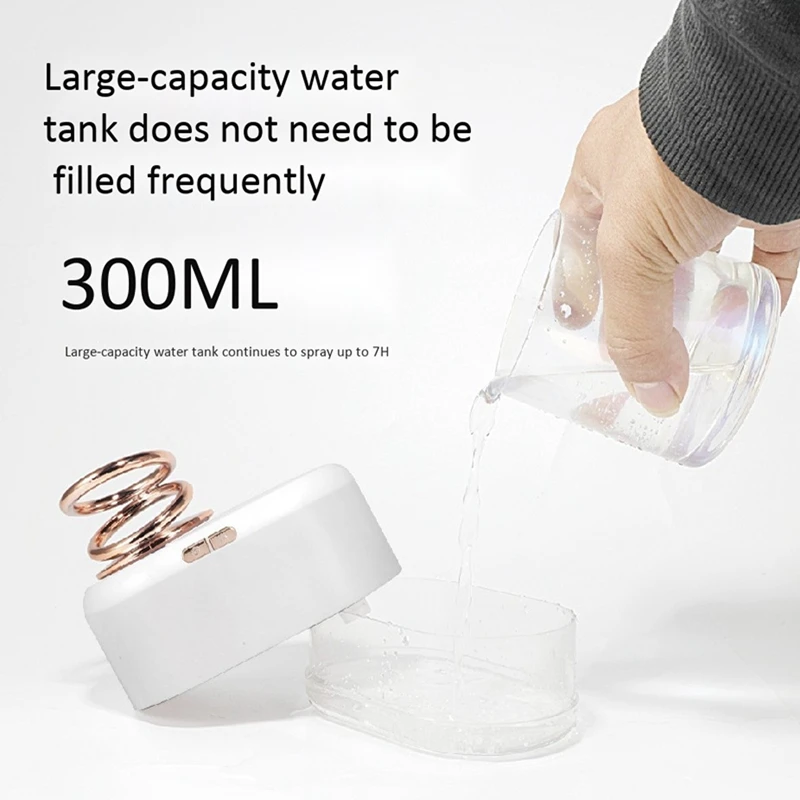 

300ML Mini Air Humidifier USB Aromatherapy Aroma Essential Oil Diffuser Cool Mist Maker LED Night Light