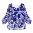 Модная черно-белая свободная одежда в стиле ретро с длинным рукавом для девочек s полинезийский Племенной Дизайн 2021 летняя одежда на заказ для женщин