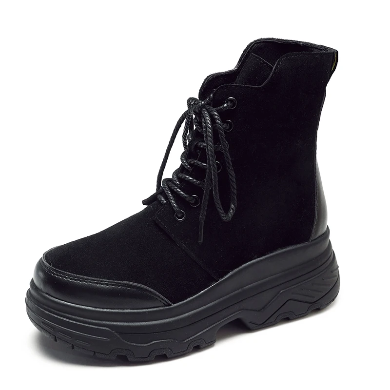 Fujin/ботинки на платформе Прямая поставка Цвет бежевый черный Высококачественная