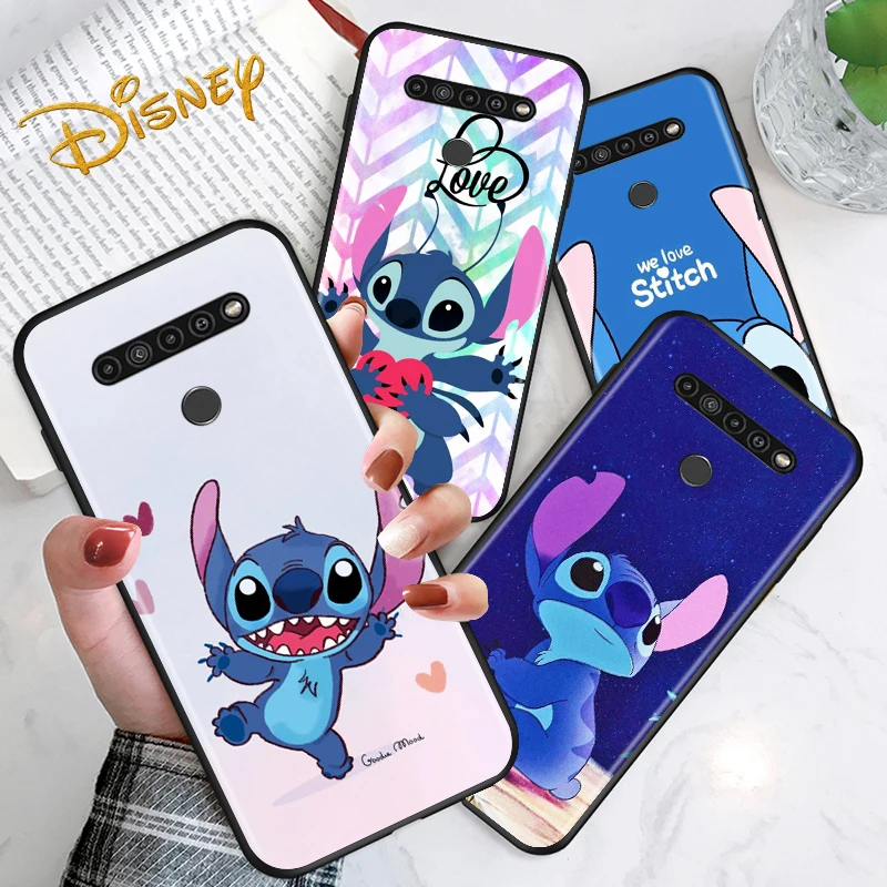 

Stitch cute cartoon for LG G8 G8S G8X V30 V35 V40 V50 V60 ThinQ Q60 K40 K50 K30 K41 K51 K61 K71 K22 Black Phone Case
