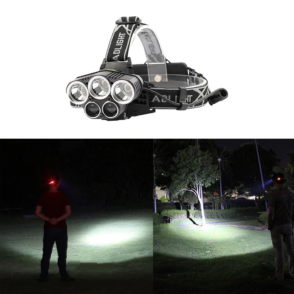 

Fishing Headlamp 3000 Lumens LED Head Lamp Flashlight with Redlight For Running, Camping, Hiking