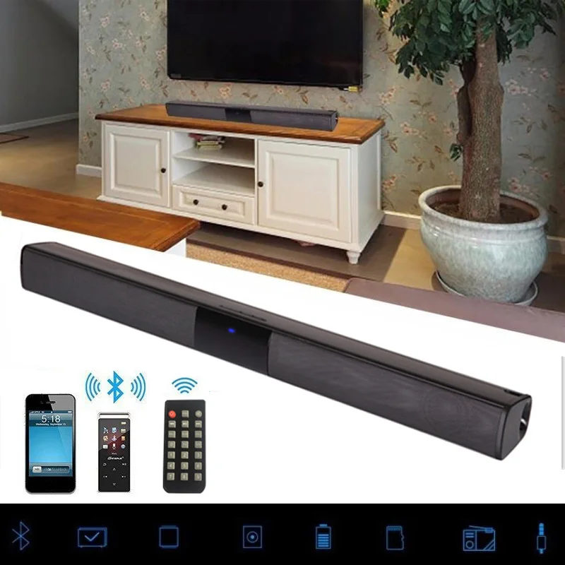 20 Вт Bluetooth динамик бас 10 сабвуфер Колонка ТВ Саундбар hifi звуковая панель Бумбокс