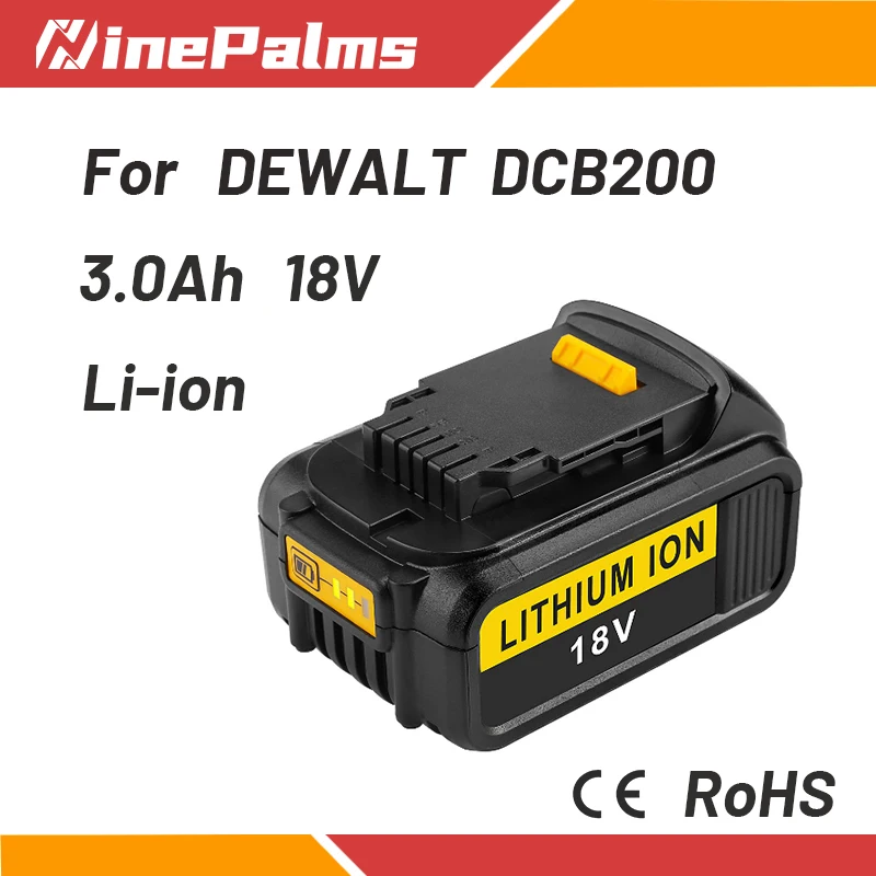 Литий ионная аккумуляторная батарея ninehills 18 в 3 Ач подходит для батарей DeWalt DCB184