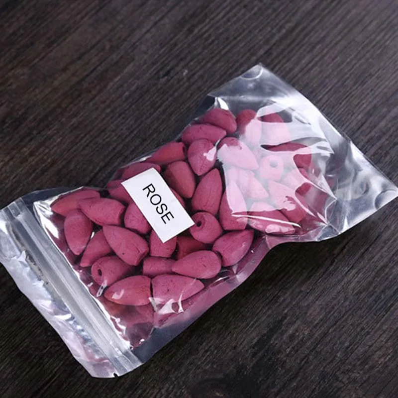 

50Pcs Waterfall Cone Incense Burner Cones Little Monk Small Buddha Censer Backflow Incenses Teahouse Home Decor Room Fragrance