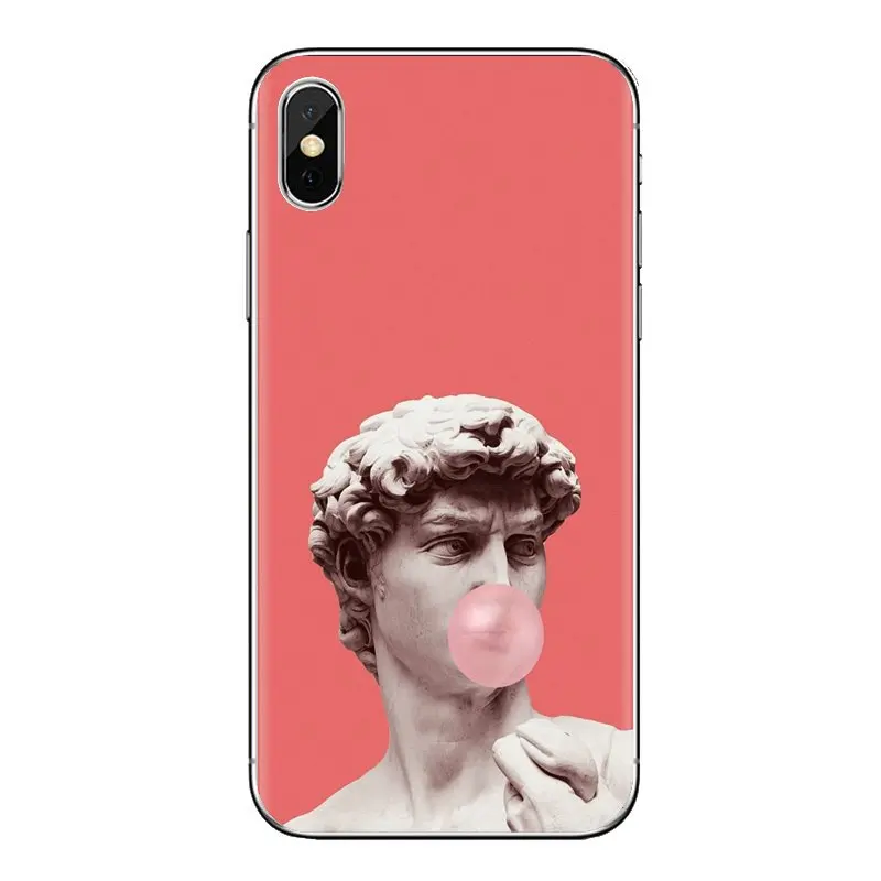 Мягкие чехлы для samsung Galaxy S2 S3 S4 S5 MINI S6 S7 edge S8 S9 Plus Note 2 3 4 5 8 Coque Fundas Mona Lisa Art David Line |