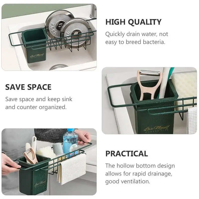 

Kitchen Sink Draining Rack Practical Storage Rack Sundries Storage Holder