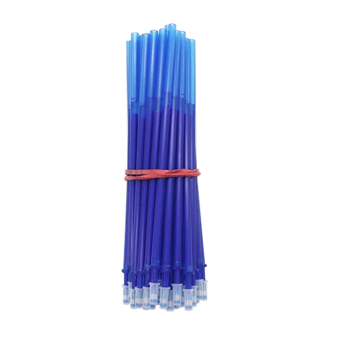 50PCS Blue refill 50 шт./компл. офисная гелевая ручка со стирающимися чернилами заправляемая ручка стержень 0,5 мм стираемая моющаяся ручка синий/черные чернила школьные канцелярские принадлежности инструмент для письма - Цвет графита: 50PCS Blue refill