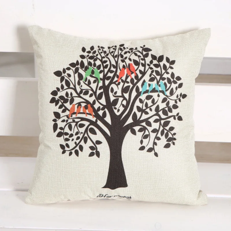 Хлопковый чехол для подушки из полиэстера наволочки с рисунком без сердечника