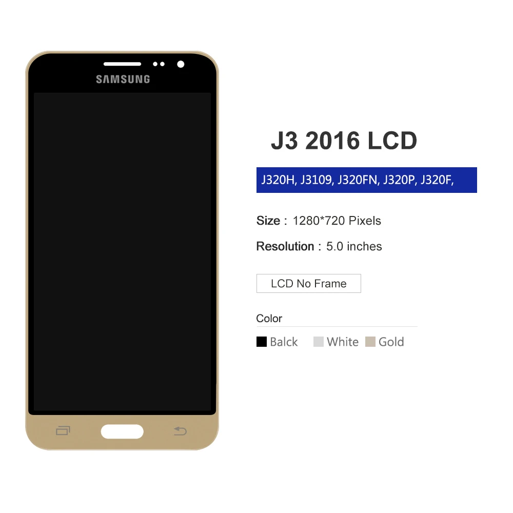 ЖК дисплей 100% Super AMOLED для Samsung Galaxy J3 2016 J320 J320F J320H J320FN с сенсорным экраном и