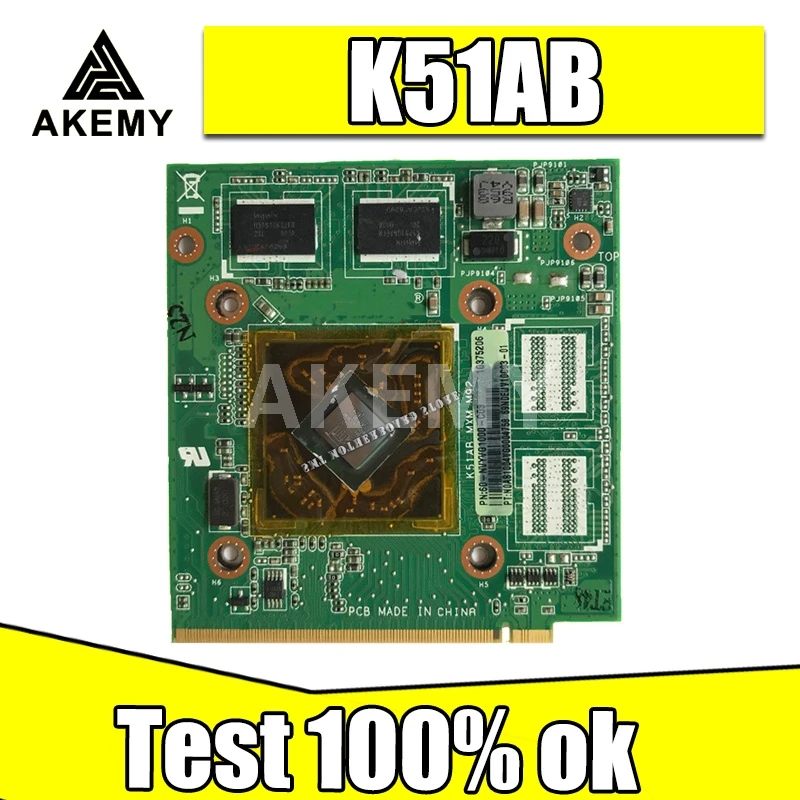 K51AB M92 Ver1.1 60 NVYVG1000 B01 69N0EUV10B01 HD4570 512M VGA Видеокарта для For Asus K70AB X70AB K70AD K70AF