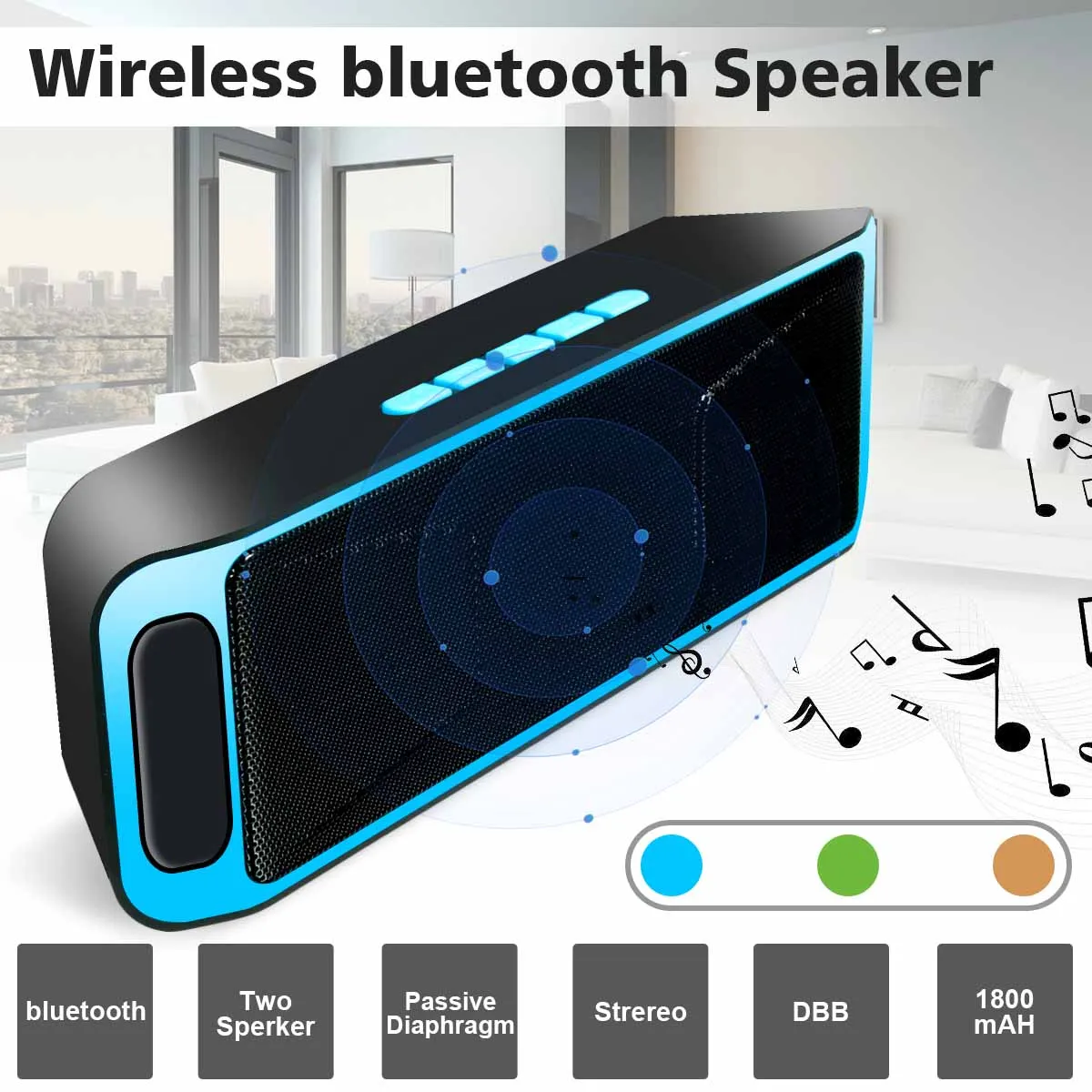 Мини Bluetooth колонка уличные водонепроницаемы переносной динамик музыкальная