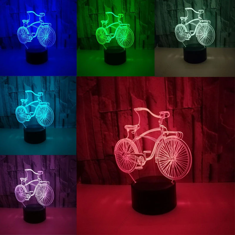 Светофор ночсветильник с 3D иллюзией светодиодная лампа USB сенсорным управлением