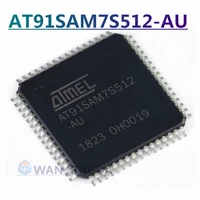 new original at91sam7s512 au package qfp 64 8 bit microcontroller mcu single chip microcomputer