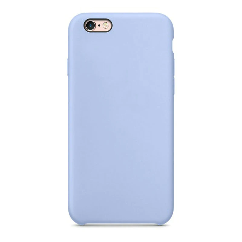 lilacBlue Официальный силиконовый чехол для iPhone 7 8 Plus, задняя крышка с логотипом для Apple iPhone 11 Pro XR X XS MAX 6 6S PLUS, чехол - Цвет: lilacBlue