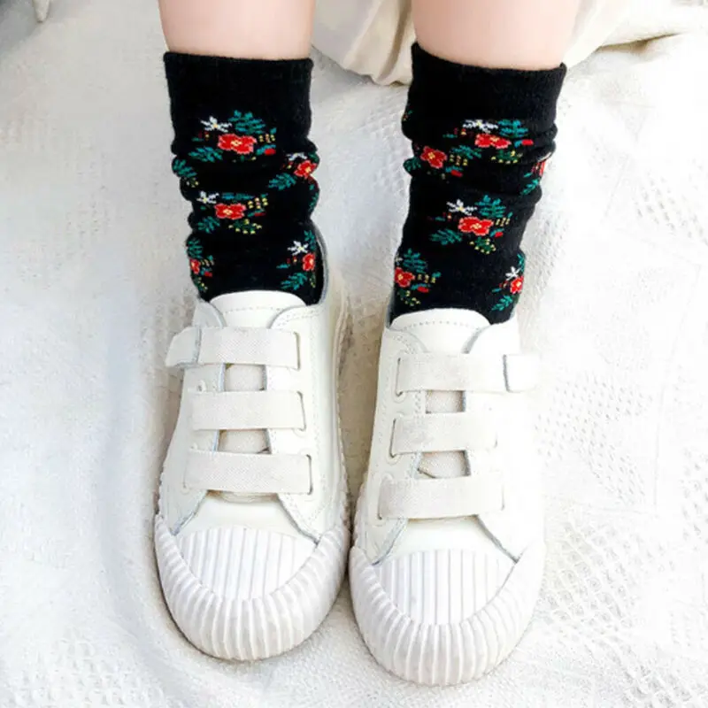 

NEW Girls Children Toddler Kids Knee High Hosiery Warm Floral Socks 1-8 years