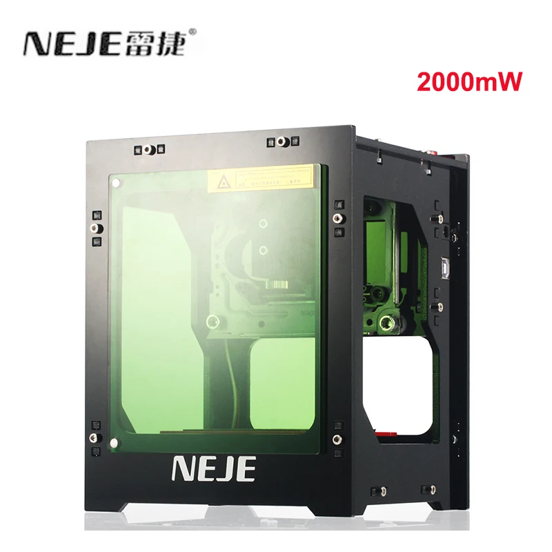 NEJE KZ 2000 МВт 405nm AI гравер машина древесины маршрутизатор лазерная резка принтер