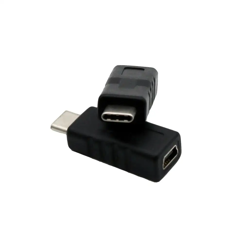

20x USB 3,1 Type-C штекер в Мини 5pin гнездовой разъем для зарядки адаптер для передачи данных конвертер Тип C папа в Мини Женский прямой черный