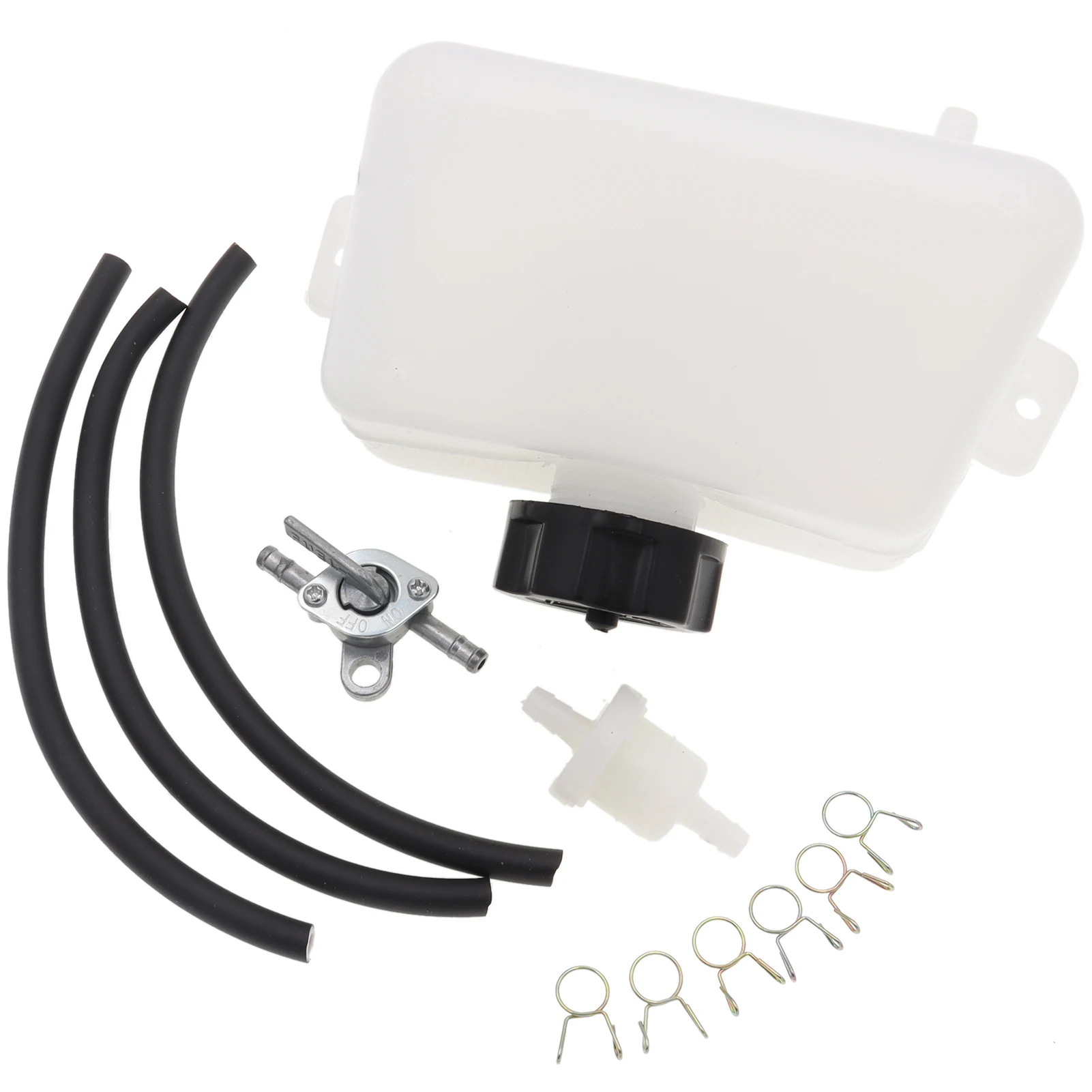 Gas Petrol Fuel Tank Switch Plastic Oil Filter Hose Taps Clip Springs Fit 2-Stroke 47cc 49cc Mini Moto Dirt Pocket Bike ATV |