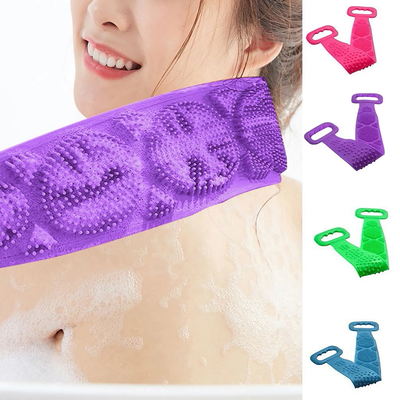 

Magic Silicone Brushes Bath Towels Rubbing Back Mud Peeling Body Massage Shower Extended Scrubber Skin Clean Brushes Bathroom