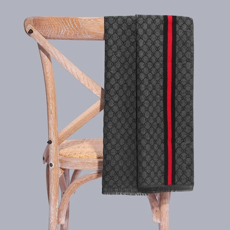 Деловой зимний шарф для мужчин Высокое качество кашемировый в ретро стиле с