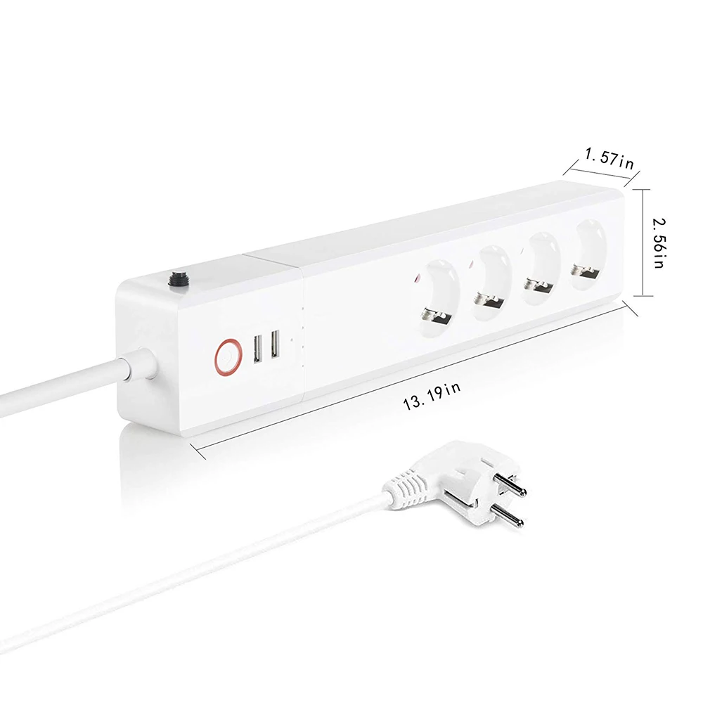Удлинитель ZigBee с 2 USB-портами и 4 розетками переменного тока 16 А | Электроника