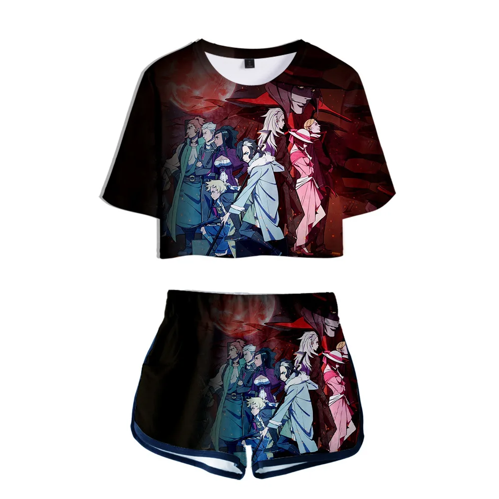 

2021 Sirius The Jaeger 2 pieces Set T shirt Summer Kawaii Girl Harajuku Sets Preppy Style New arrival Women Casual Streetwear