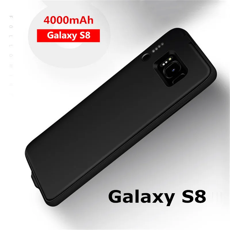 NTSPACE 5000 мАч для samsung Galaxy S8 Plus чехол для батареи 4000 мАч ультра тонкий резервный внешний аккумулятор чехол для samsung S8 чехол для зарядного устройства s - Цвет: Black for S8