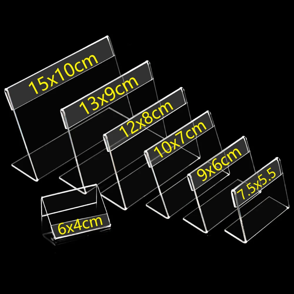 Акриловый прозрачный Знак рабочего стола держатель для этикеток цена название