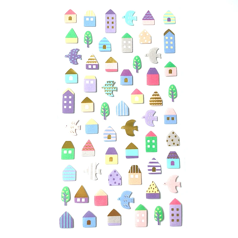 Hojas adhesivas Kawaii para casas, bonitas-0